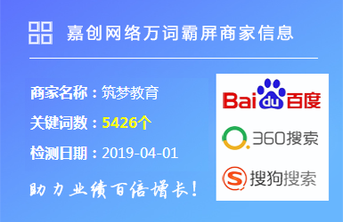 筑梦教育万词霸屏项目案例